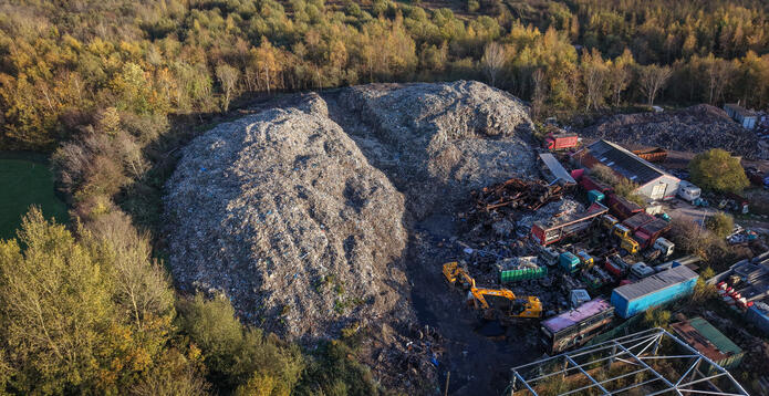 Construction waste site Wigan