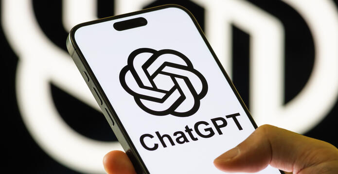 ChatGPT brand imposed onto mobile screen