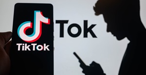 TikTok logo displayed on a smartphone