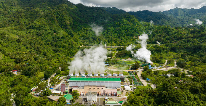 Geothermal power plant in Negros, the Philippines