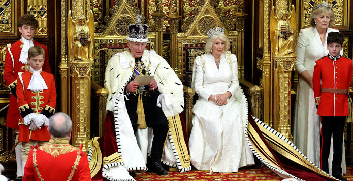 King Charles with Camilla delivering speech in parliament_Digital - Website - Standard ImageCard