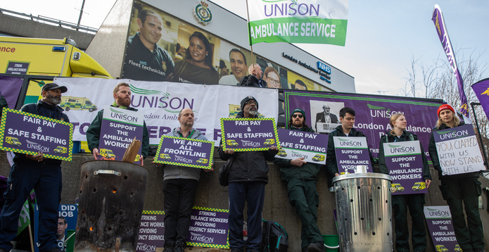 Striking ambulance workers 2023 Card