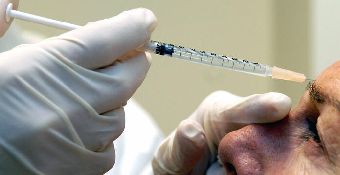 A person receiving Botox