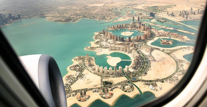 View of Doha from a plane