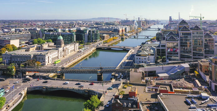 Dublin Liffey from above