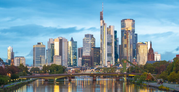 Frankfurt financial district view