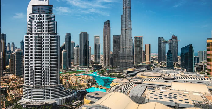 High-rise skyscrapers of Dubai’s financial district