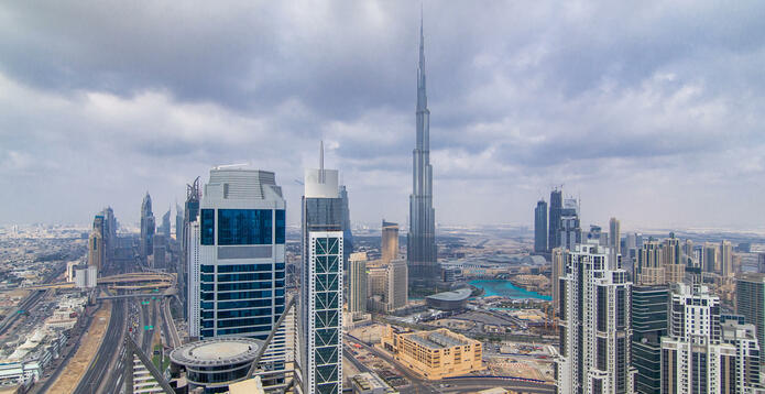 Panoramic skyline Dubai