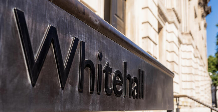 Sign for Whitehall in London