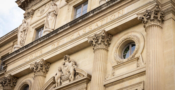 The Cour de Cassation in Paris close up