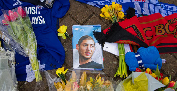 Emiliano Sala at Cardiff City’s ground after his death