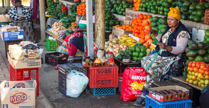 African street food market 