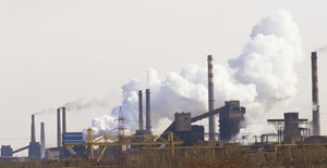 Factory pollution emissions