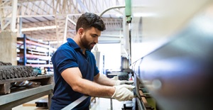 apprentice working in factory card