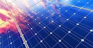 Abstract solar panels clean energy