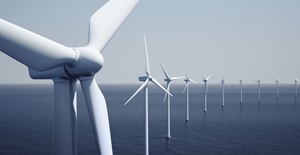 Wind turbines on the ocean -695