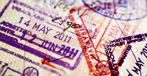 Various stamps inside passport