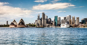 Cityscape of Sydney Downtown and Harbor_78885729_LARGE card