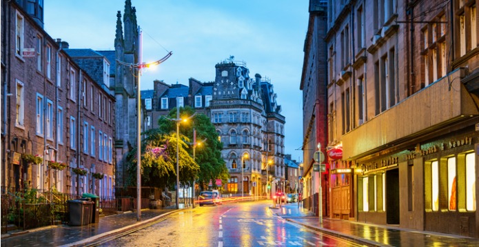 colorful-street-in-downtown-dundee-scotland-uk card