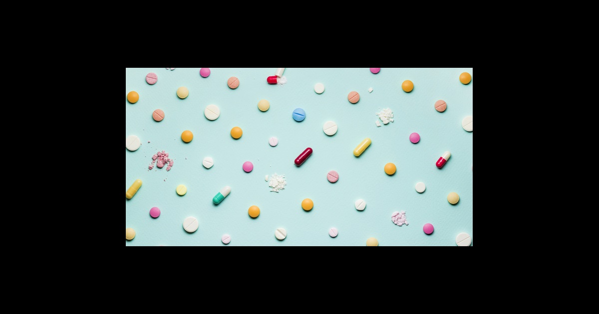 Pills laid out