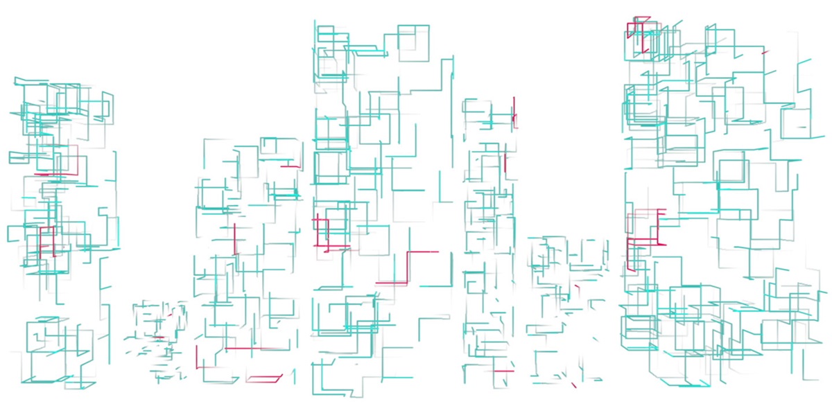 Abstract outline of buildings