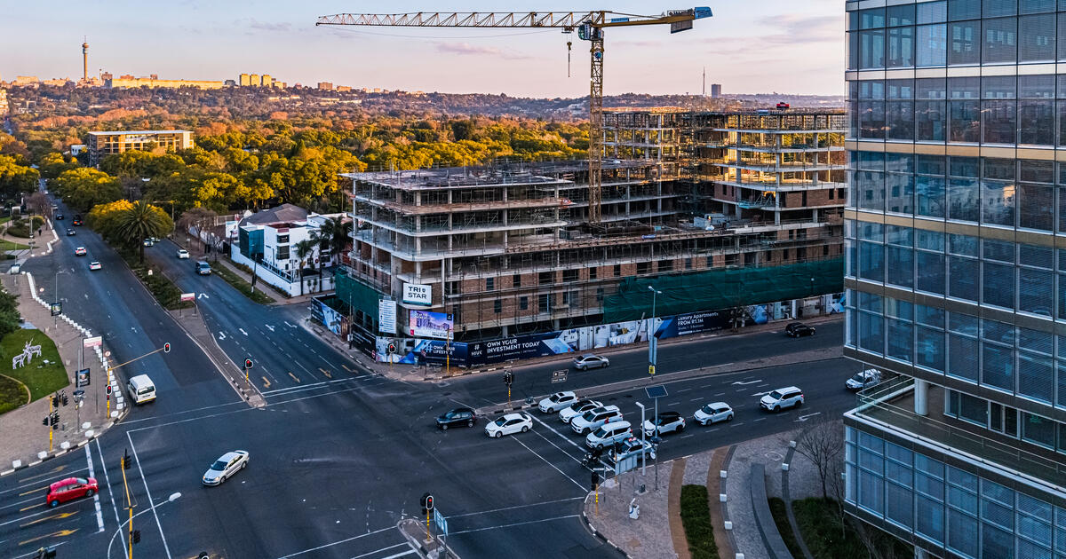 New Luxury Apartment Building construction in Rosebank