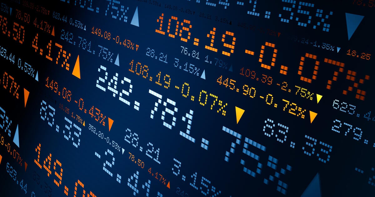 Abstract stock market ticker