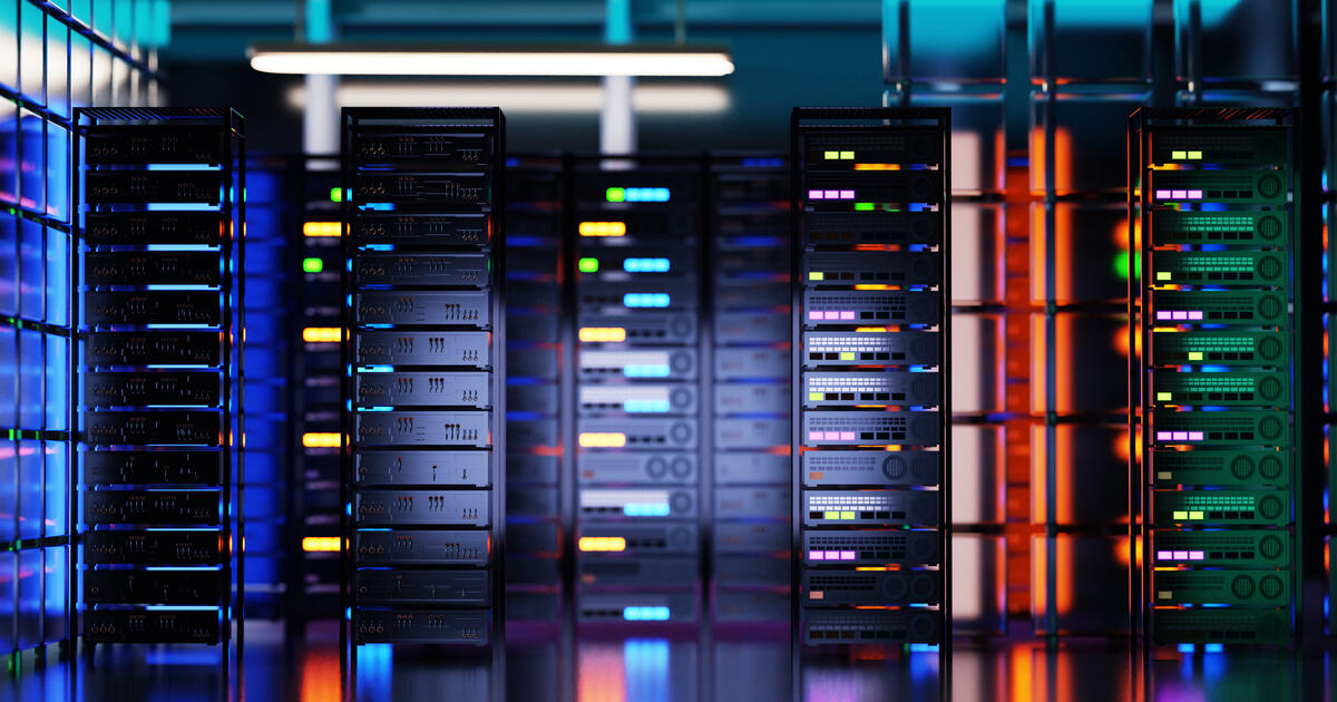Data centre racks and lights_Digital - SEOSocialEditorial image