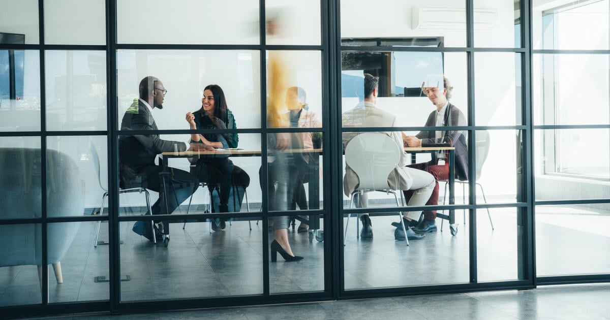 Business team meeting in modern office