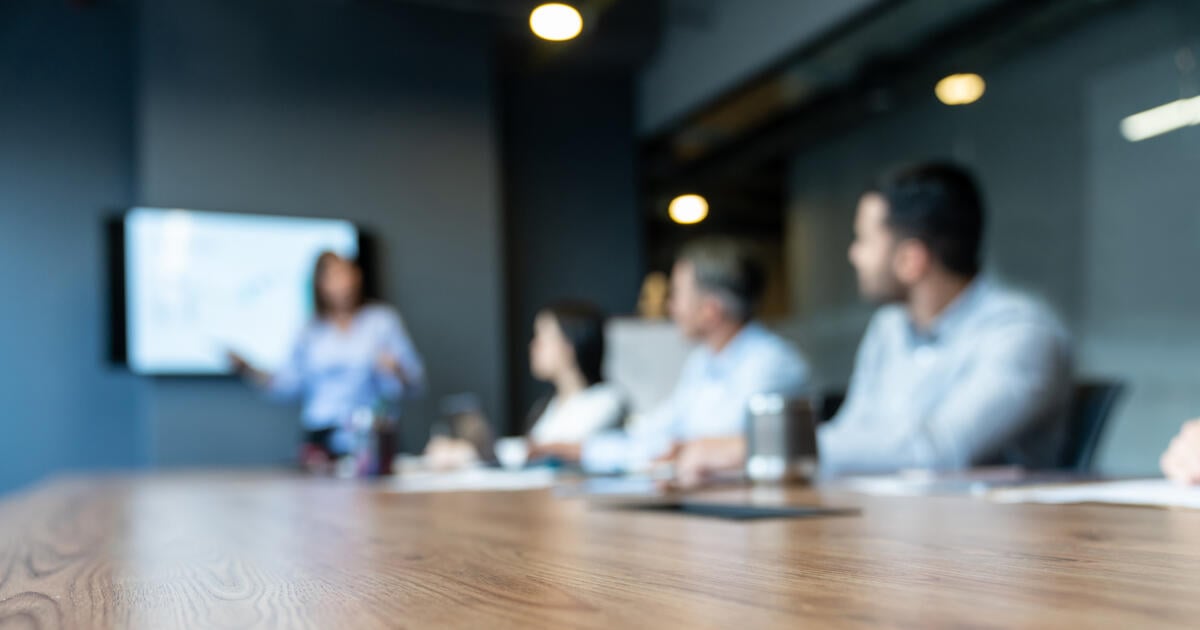 Group of business people in a meeting at the office