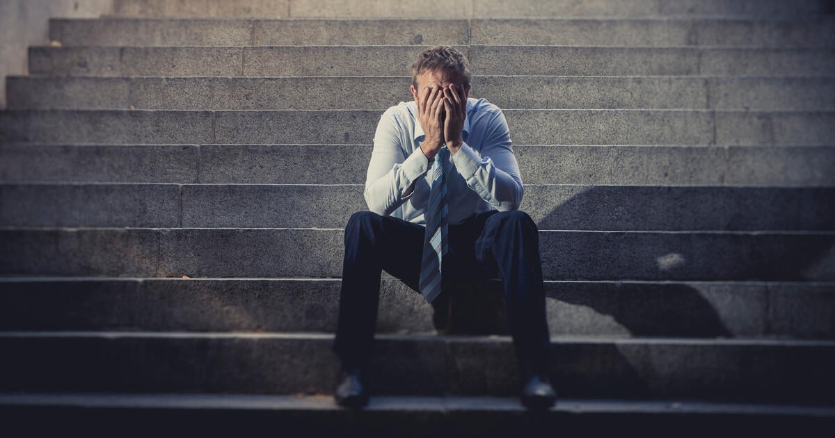 Man in financial distress