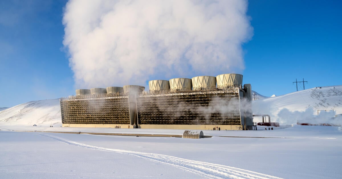 Krafla geothermal power station in Iceland