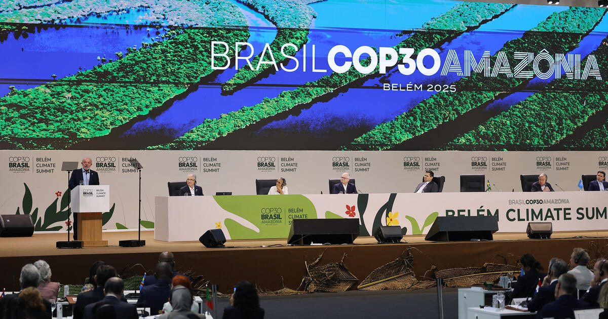 COP30 Brazil climate summit panel in Belém 2025