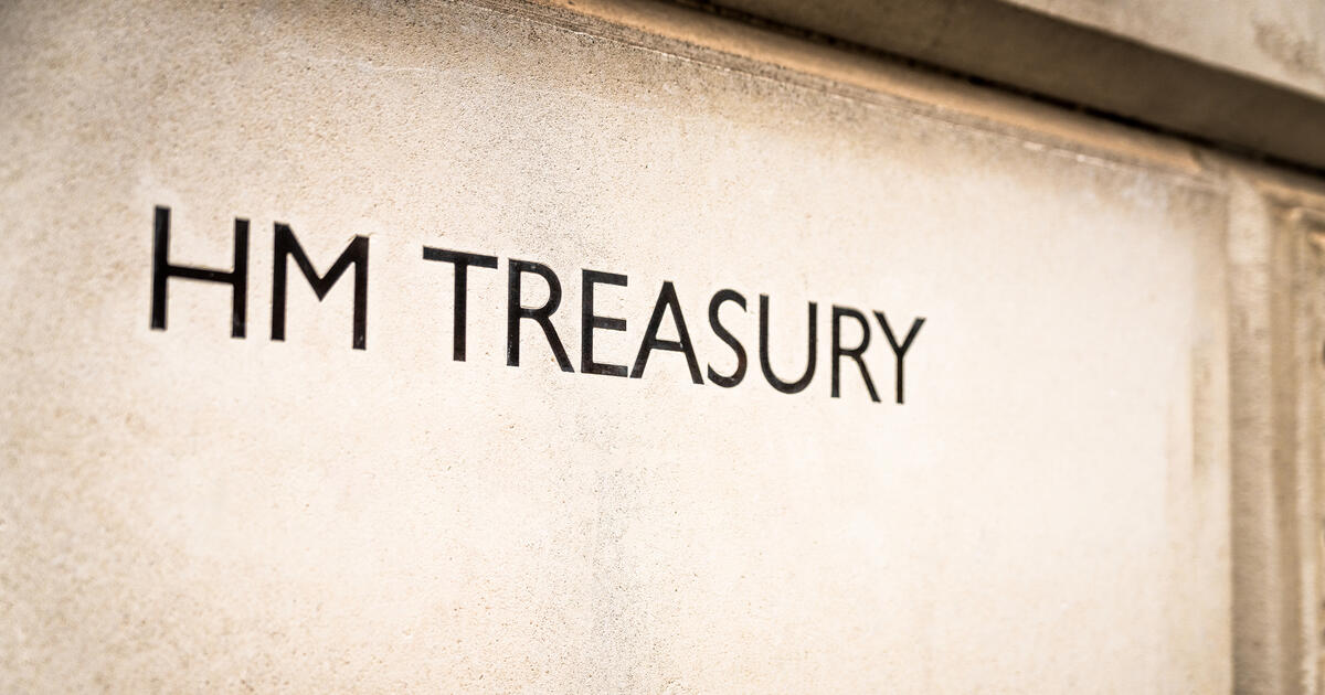 HM Treasury written on the stone of the government departments