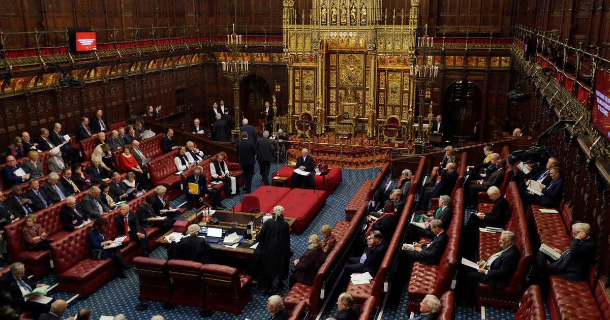 A view inside the House of Lords