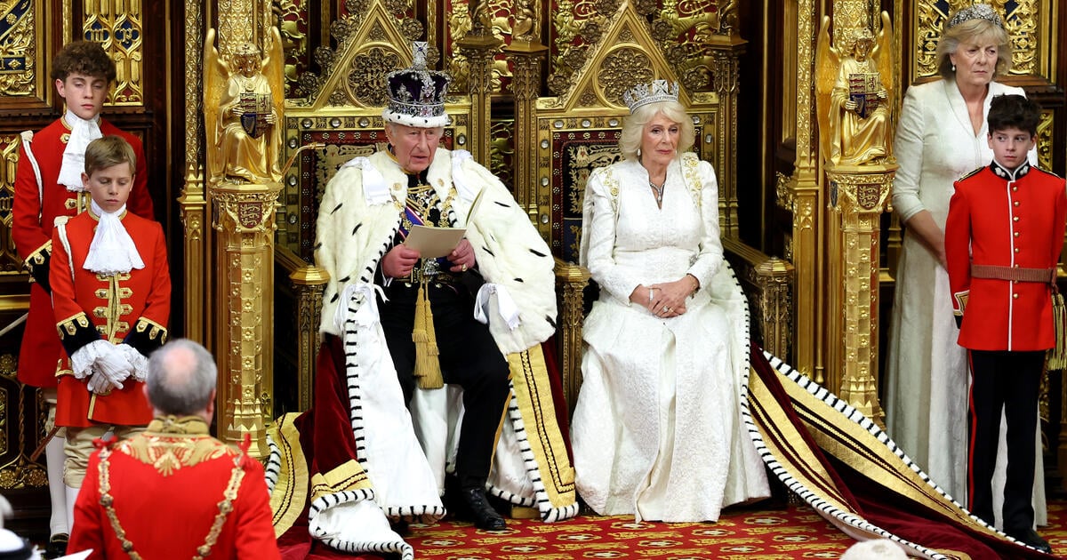 King Charles with Camilla delivering speech in parliament_Digital - SEOSocialEditorial image