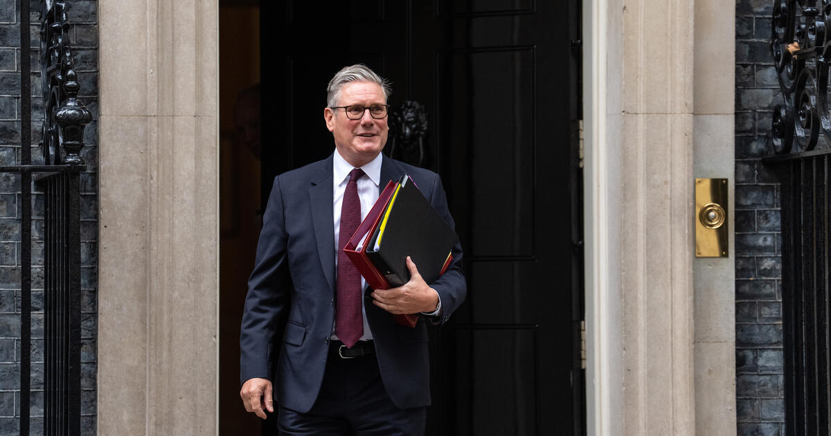 British Prime Minister Sir Keir Starmer outside 10 Downing Street