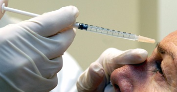 A person receiving Botox