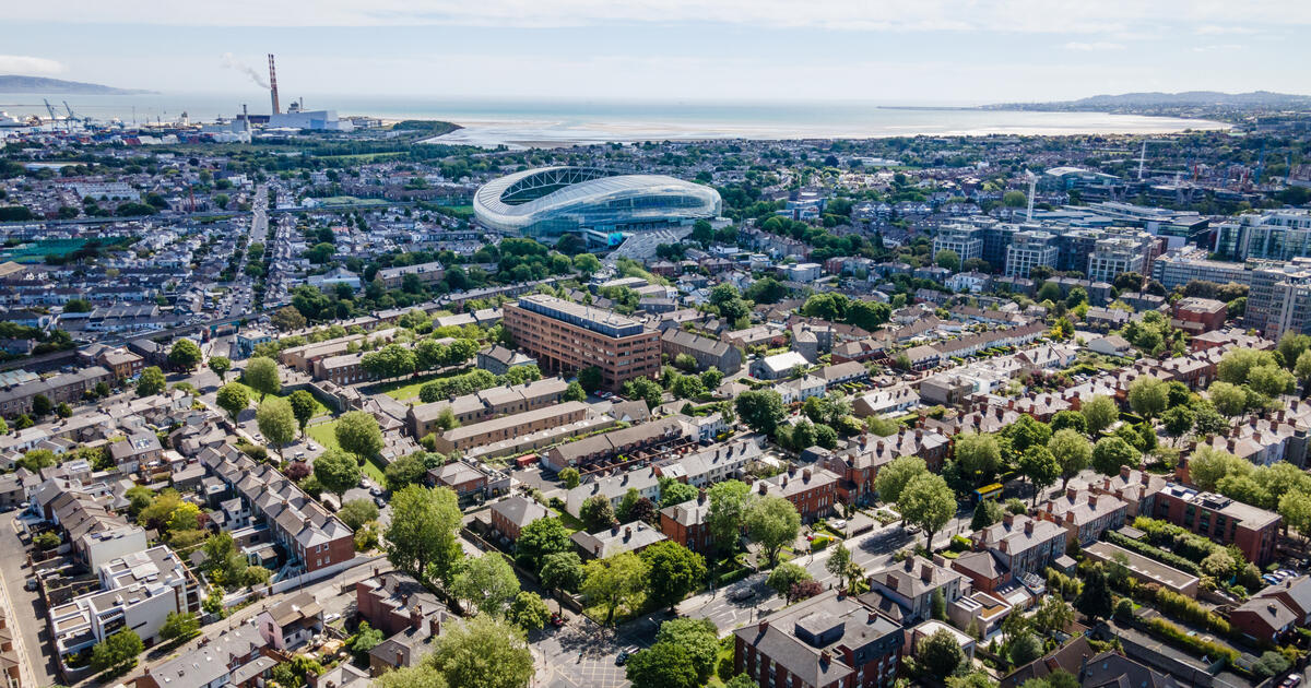 Aerial view of Dublin