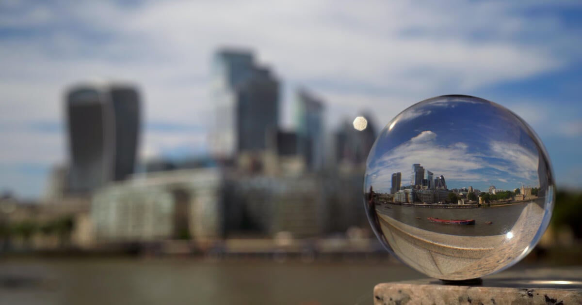 City of London through a crystal ball
