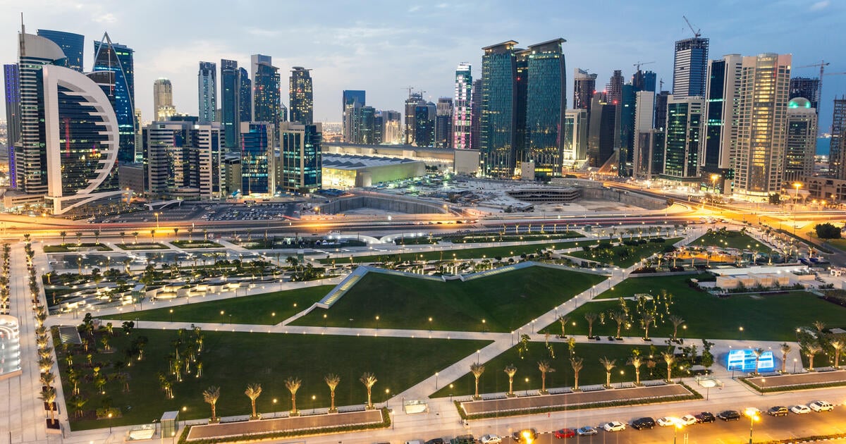 Doha at dusk - SEOSocialEditorial image