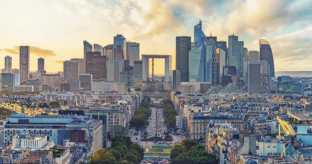 Financial district in Paris