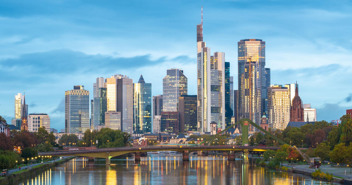 Frankfurt financial district view