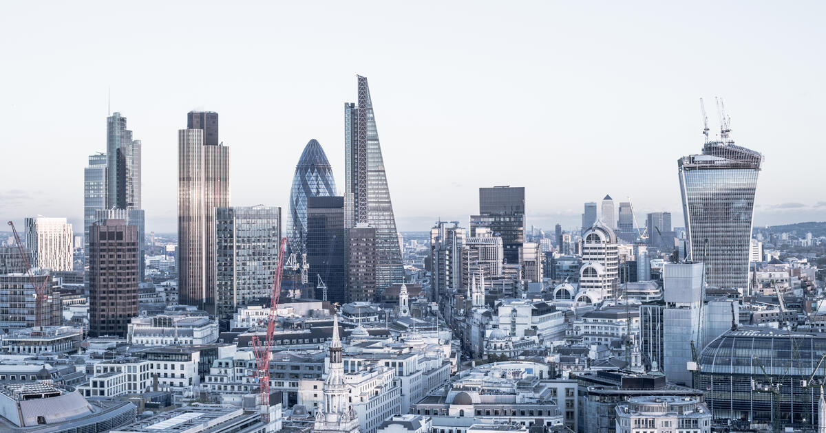 View of London's financial district