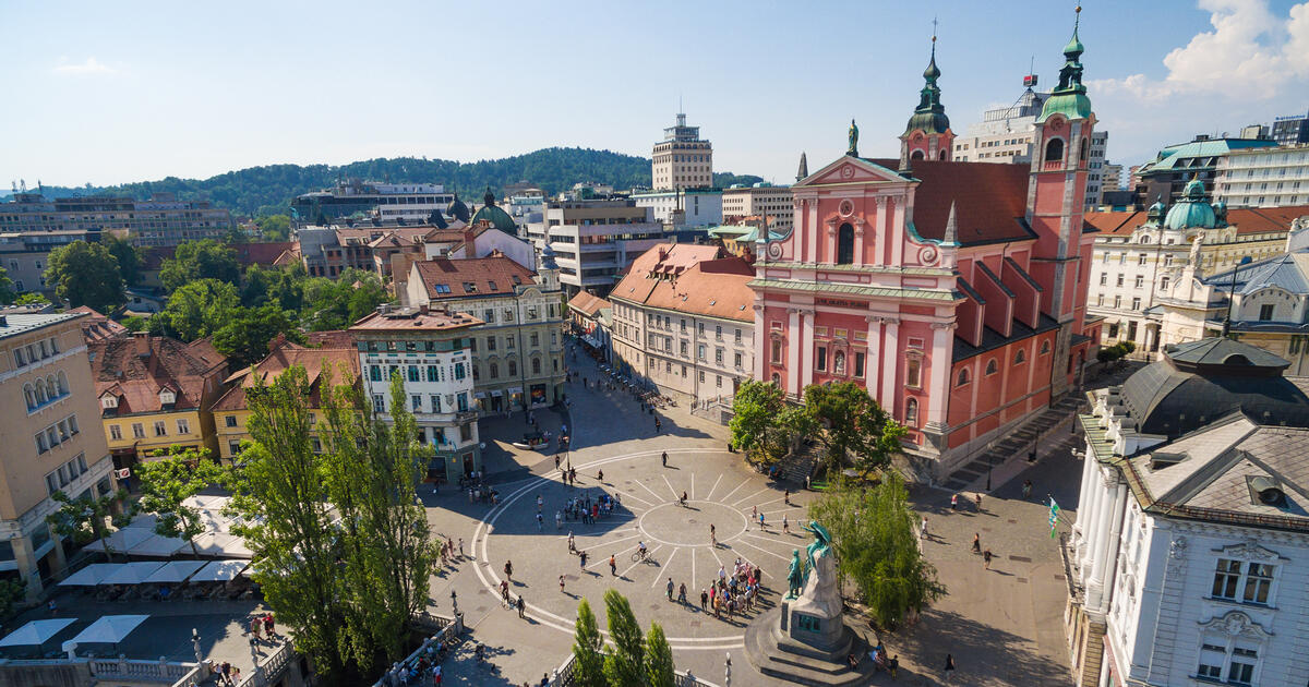 Preseren square in Ljubljana