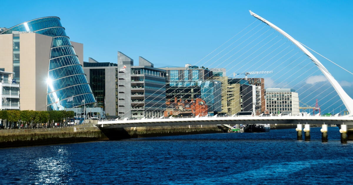 Samuel Beckett Bridge along the River Liffey