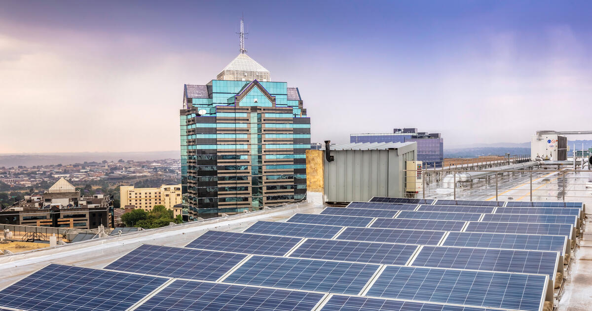 Sandton City at sunrise solar panels_Digital - SEOSocialEditorial image