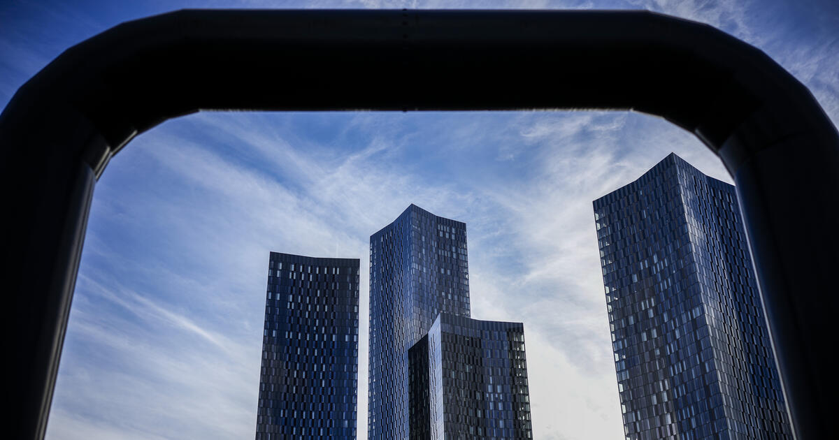 The towers of the Deansgate Square apartment buildings in Manchester