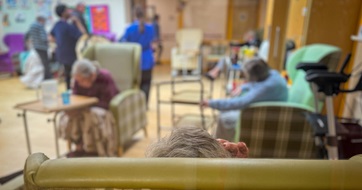 Blurred image inside care home