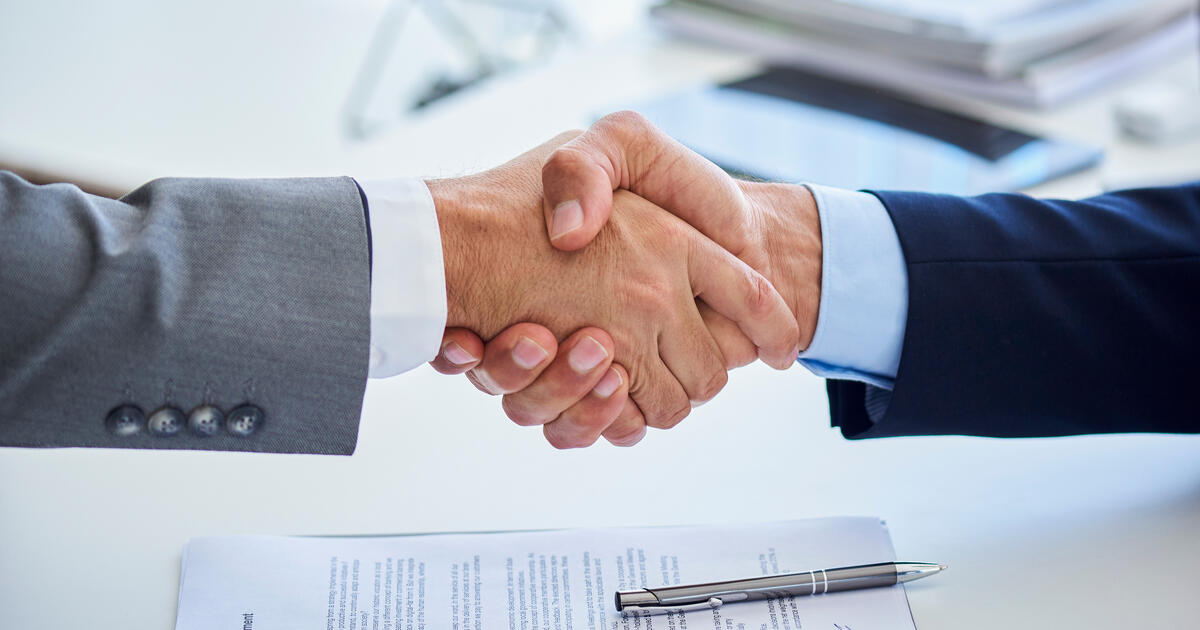 Businessmen shaking hands